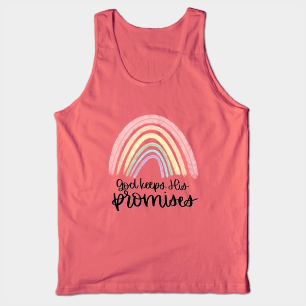 God Keeps His Promises Rainbow Tank Top by janiejanedesign